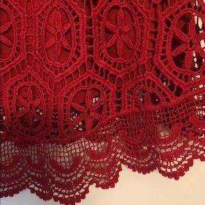 Anthropologie Skirts - Red lace skirt Anthropologie Skirts - Red lace skirt